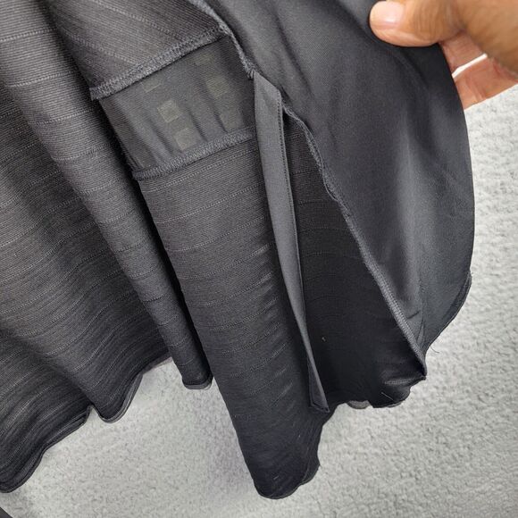 Le Grenier Waterfall Cardigan L Striped Black Gray Stud Embellished Statement - Picture 10 of 10